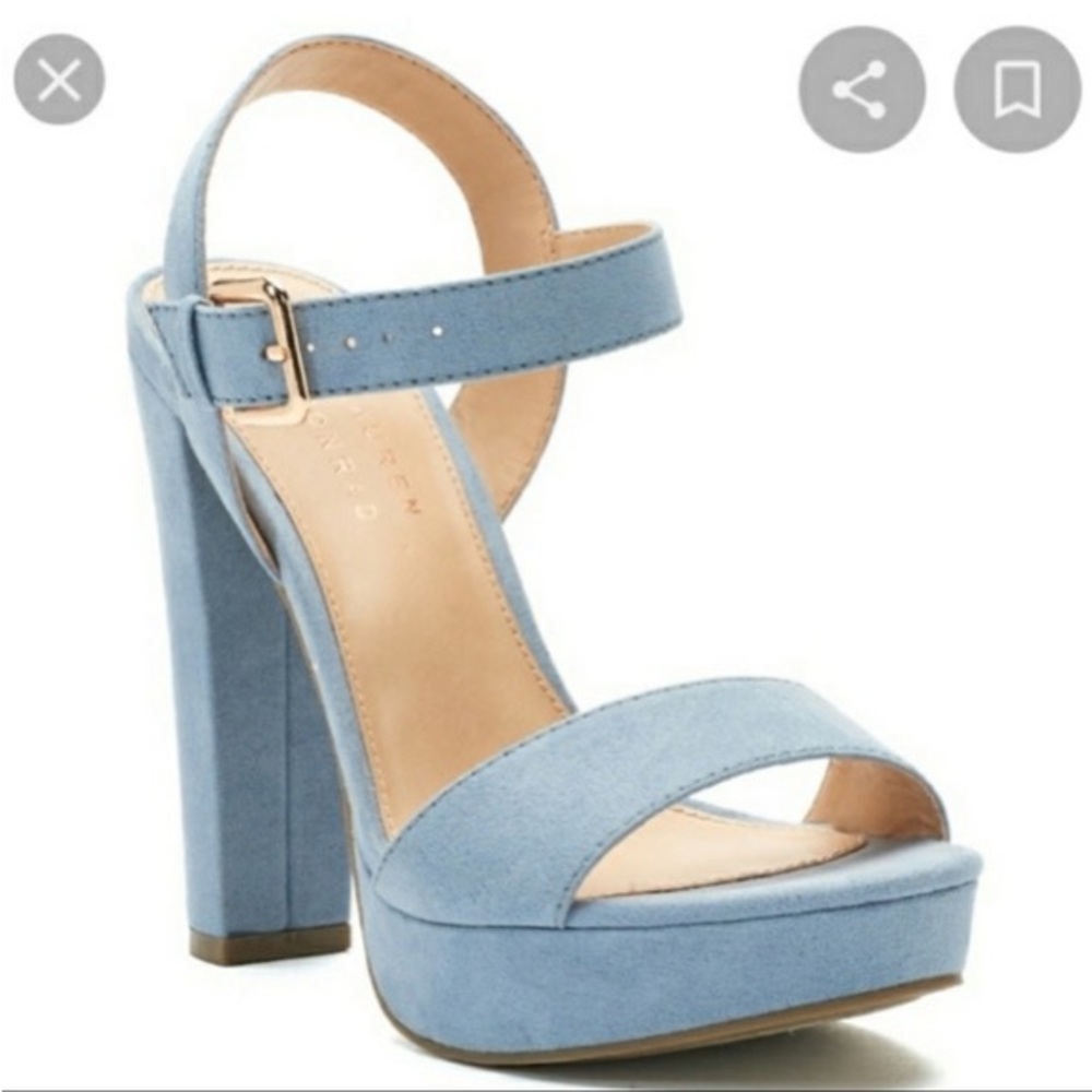 Lauren conrad LC Bow Blue heels size 7